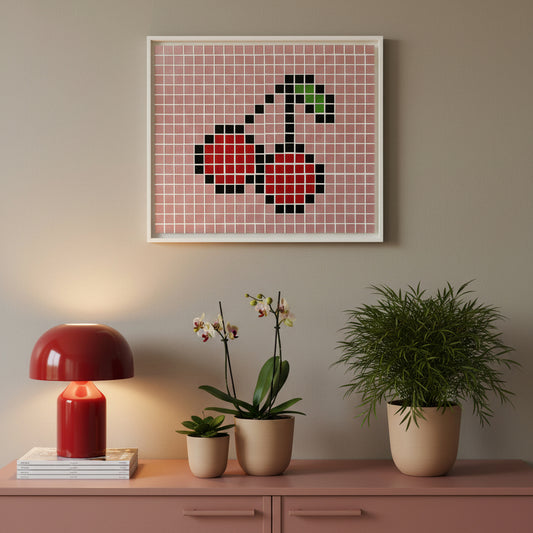 Glasmosaik Cherry Wall Art