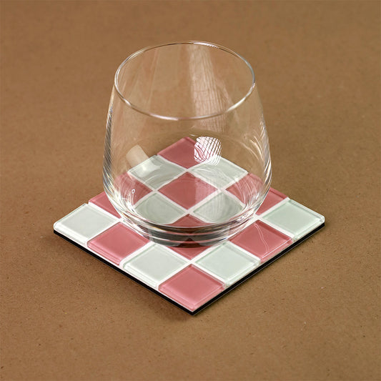 Glasmosaik Untersetzer - rosa