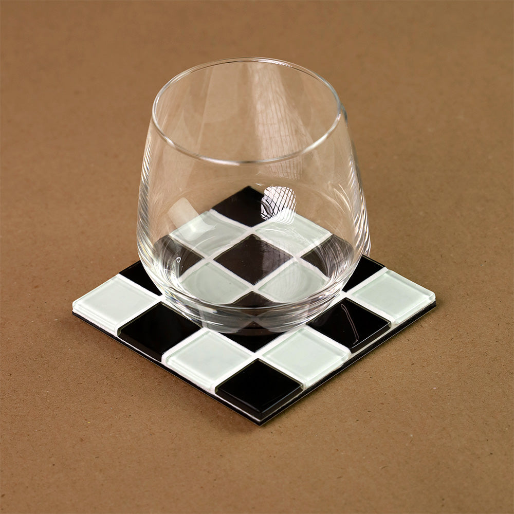Glasmosaik Untersetzer - black