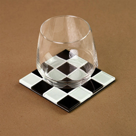 Glasmosaik Untersetzer - black
